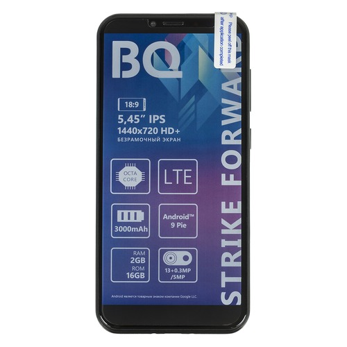 Смартфон BQ Strike Forward 16Gb, 5528L, черный