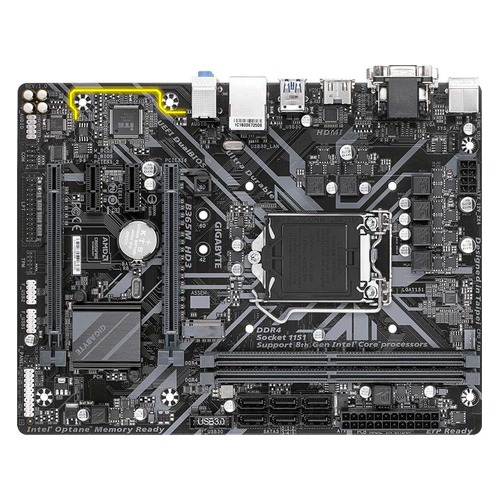 Материнская плата GIGABYTE B365M HD3, LGA 1151v2, Intel B365, mATX, Ret