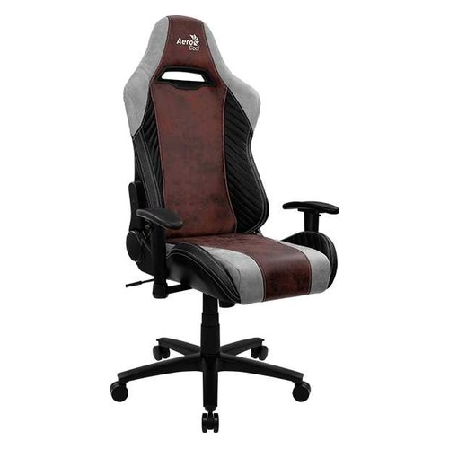 Кресло игровое AEROCOOL Baron AC250 Burgundy Red, на колесиках, искусственная кожа/ткань, черный/красный