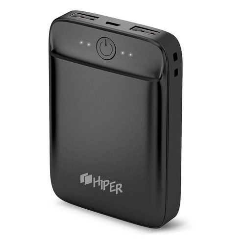 Внешний аккумулятор (Power Bank) HIPER SL10000, 10000мAч, черный