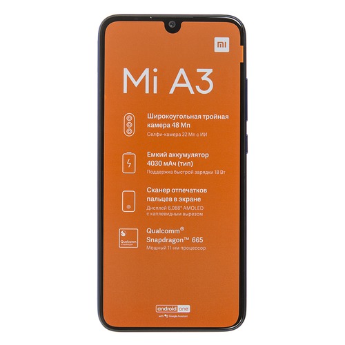 Смартфон XIAOMI Mi A3 64Gb, синий