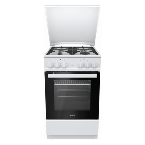 Газовая плита GORENJE K5142WF-B, электрическая духовка, металлическая крышка, белый