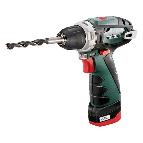 Дрель-шуруповерт METABO PowerMaxx BS, с двумя аккумуляторами [600080500]