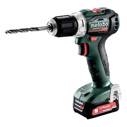 Дрель-шуруповерт METABO PowerMaxx BS 12 BL, с двумя аккумуляторами [601038500]