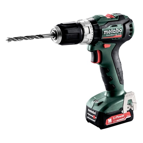 Дрель-шуруповерт METABO PowerMaxx SB 12 BL, с двумя аккумуляторами [601077500]