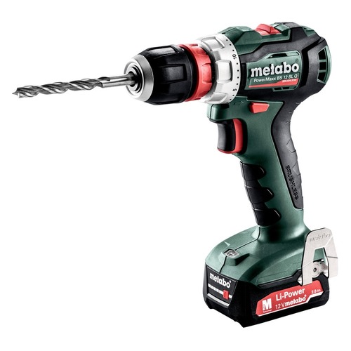 Дрель-шуруповерт METABO PowerMaxx BS 12 BL Q, с двумя аккумуляторами [601039500]