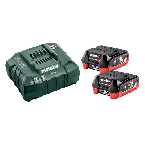 Батарея аккумуляторная Metabo Basic-Set 12V 2акк x 4.0 Aч+ SC30 12В 4Ач Li-Ion (З/У в компл.) (68530