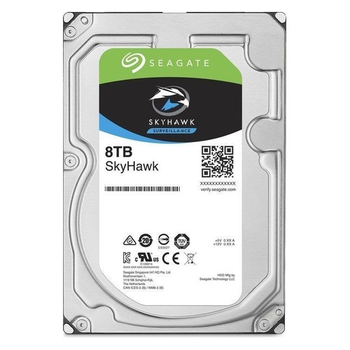 Жесткий диск SEAGATE Skyhawk ST8000VX004, 8Тб, HDD, SATA III, 3.5"