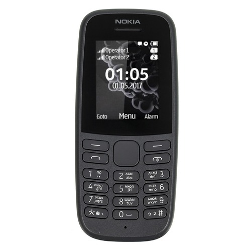 Мобильный телефон NOKIA 105 SS TA-1203, черный