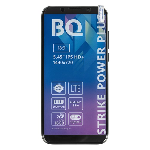 Смартфон BQ Strike Power Plus 16Gb, 5535L, черный