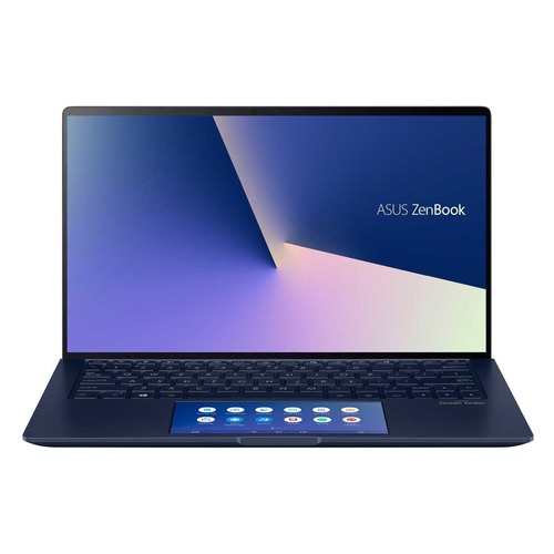 Ноутбук ASUS Zenbook UX334FL-A4005T, 13.3", IPS, Intel Core i7 8565U 1.8ГГц, 8Гб, 512Гб SSD, nVidia GeForce MX250 - 2048 Мб, Windows 10, 90NB0MW3-M03820, синий