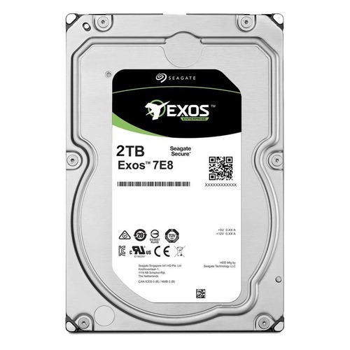 Жесткий диск SEAGATE Exos 7E8 ST2000NM001A, 2Тб, HDD, SATA III, 3.5"