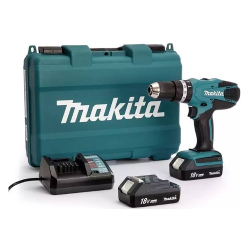 Дрель-шуруповерт MAKITA HP457DWE, 1.3Ач, с двумя аккумуляторами