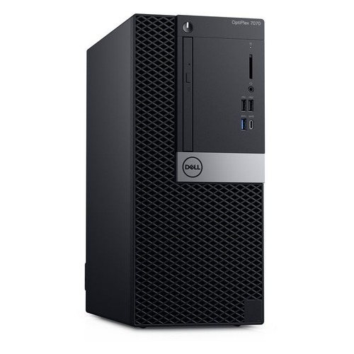 Компьютер DELL Optiplex 7070, Intel Core i5 9500, DDR4 8Гб, 1000Гб, Intel UHD Graphics 630, DVD-RW, Windows 10 Professional, черный и серебристый [7070-4852]