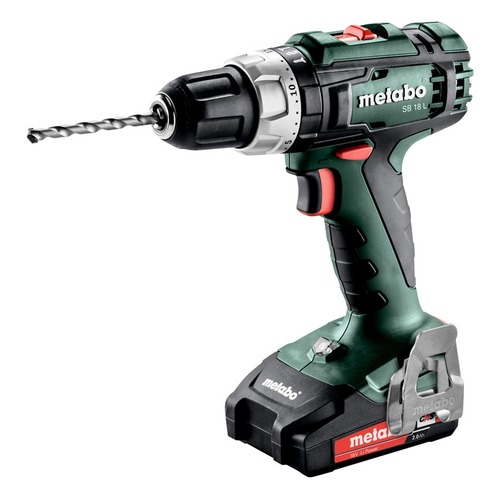 Ударная дрель-шуруповерт METABO SB 18 L, 2Ач, с двумя аккумуляторами [602317500]