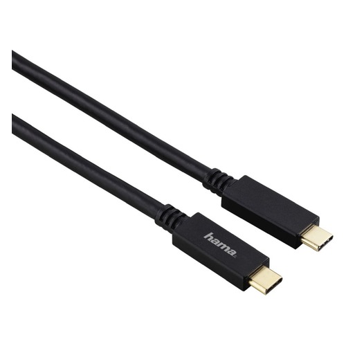 Кабель HAMA Gen2 E-Marker, USB Type-C (m), USB Type-C (m), 1м, черный [135714]