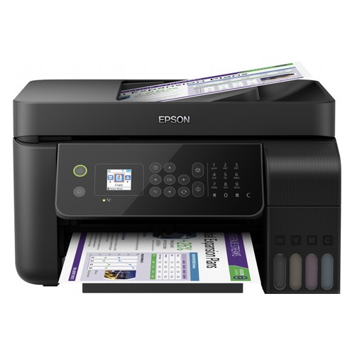 МФУ струйный EPSON L5190, A4, цветной, струйный, черный [c11cg85405]