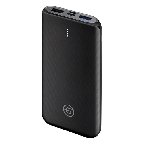 Внешний аккумулятор (Power Bank) GINZZU GB-3912B, 10000мAч, черный