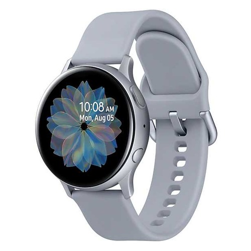 Смарт-часы SAMSUNG Galaxy Watch Active2, 40мм, 1.2", серебристый / серебристый [sm-r830nzsaser]