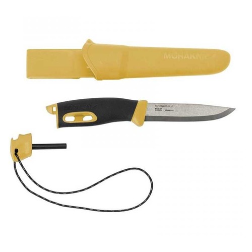 Нож Mora Companion Spark (13573) стальной разделочный лезв.104мм черный/желтый