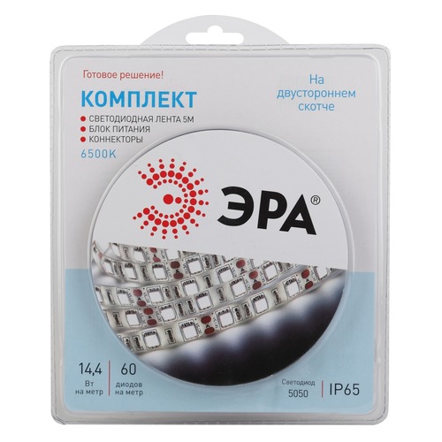 Лента светодиод. Эра 5050kit-14,4-60-12-IP65-6500-5m (Б0043068)