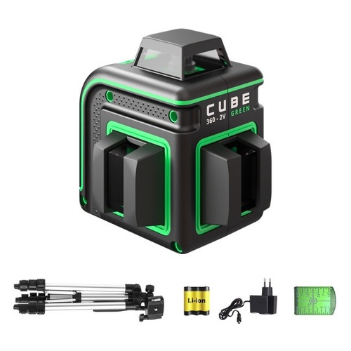 Лазерный нивелир ADA Cube 360-2V GREEN Professional Edition [а00571]