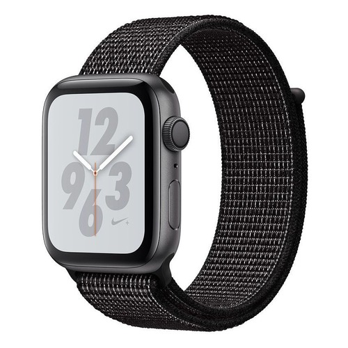 Смарт-часы APPLE Watch Series 4 Nike+, 40мм, темно-серый / черный [mu7g2/a]