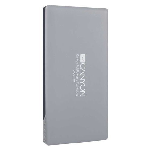 Внешний аккумулятор (Power Bank) CANYON KZH2CNSTPBP10DG, 10000мAч, темно-серый [cns-tpbp10dg]