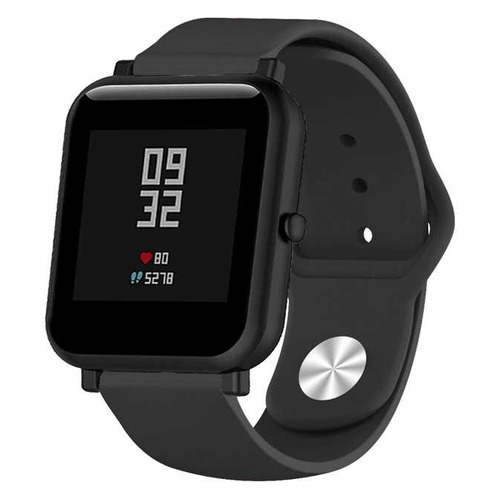 Ремешок DF xiClassicband-01 для Xiaomi Amazfit Bip черный (DF XICLASSICBAND-01 (BLACK))