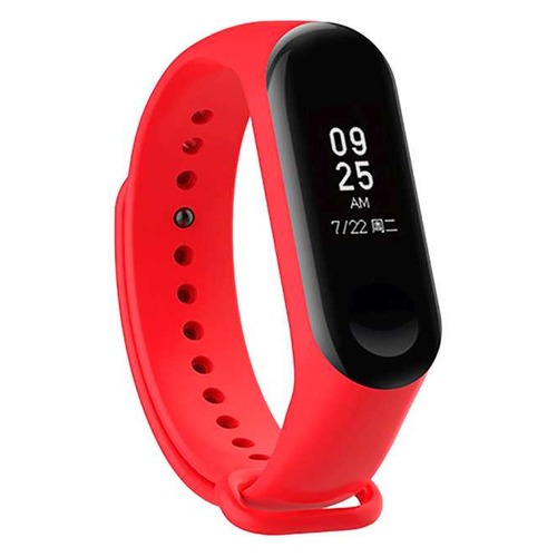 Ремешок DF xiClassicband-02 для Xiaomi Mi Band 3/4 красный (DF XICLASSICBAND-02 (RED))