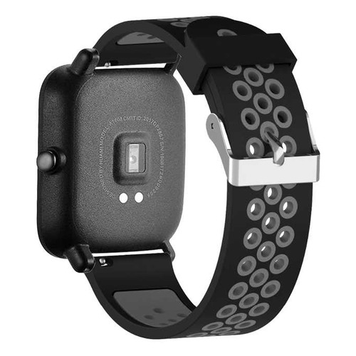 Ремешок DF xiSportband-01 для Xiaomi Amazfit Bip черный/серый (DF XISPORTBAND-01 (BLACK/GRAY))