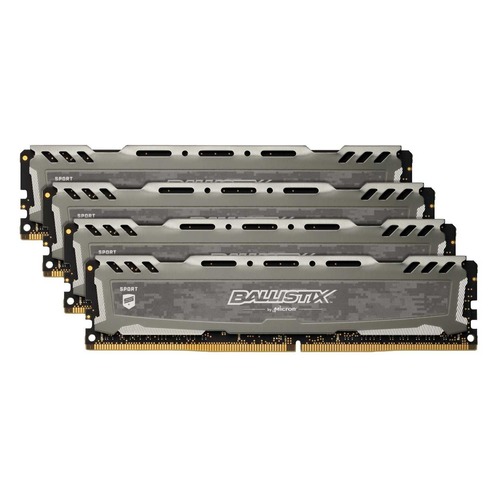 Модуль памяти CRUCIAL Ballistix Sport LT BLS4K4G4D26BFSB DDR4 - 4x 4Гб 2666, DIMM, Ret