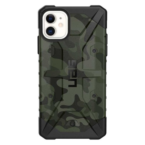 Чехол (клип-кейс) UAG Pathfinder, для Apple iPhone 11, зеленый/камуфляж [111717117271]