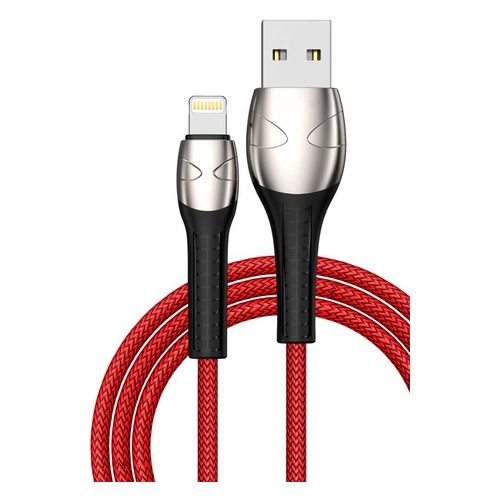 Кабель TFN Spyder, USB A (m), Lightning (m), 1м, черный / красный [tfn-cspdligusb1mrd]