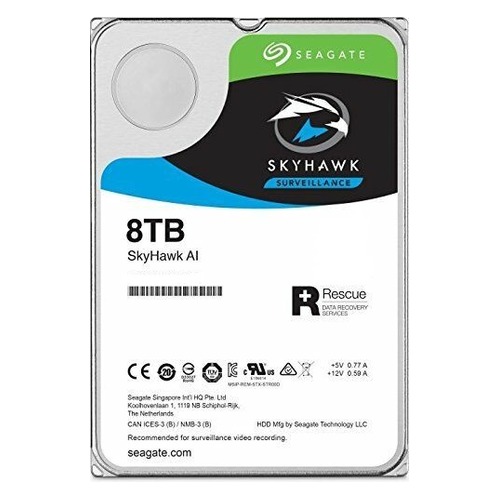 Жесткий диск SEAGATE SkyHawkAI ST8000VE000, 8Тб, HDD, SATA III, 3.5"