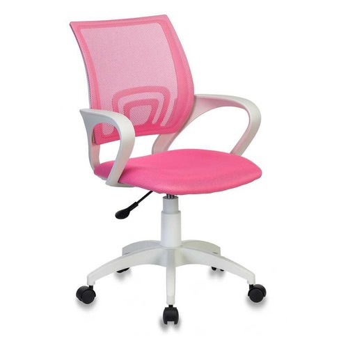 Кресло БЮРОКРАТ CH W696, на колесиках, сетка/ткань, розовый [ch w696 pink]
