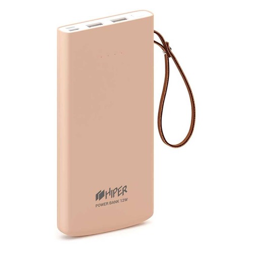 Внешний аккумулятор (Power Bank) HIPER Travel10K, 10000мAч, персиковый