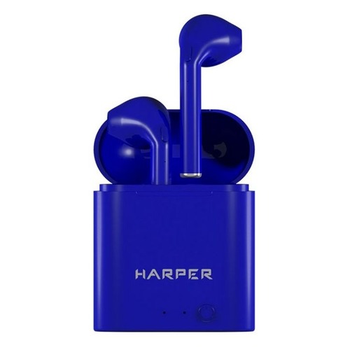 Наушники с микрофоном HARPER HB-508, Bluetooth, вкладыши, синий [h00002580]