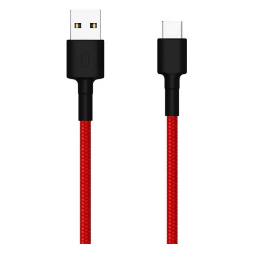 Кабель XIAOMI Mi Braided, USB A(m), USB Type-C (m), 1м, красный [sjv4110gl]