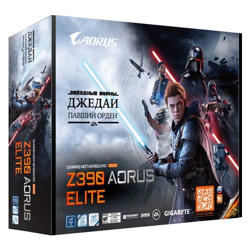 Материнская плата GIGABYTE Z390 AORUS ELITE Star Wars Edition, LGA 1151v2, Intel Z390, ATX, Ret