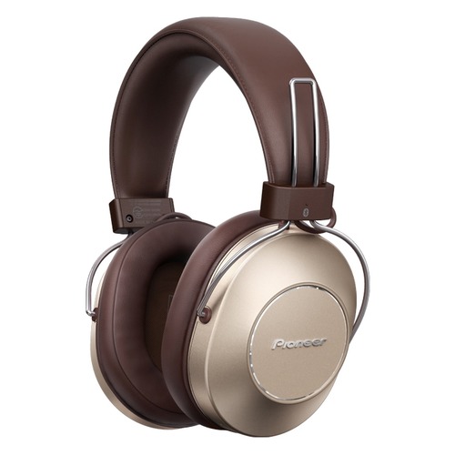 Наушники с микрофоном PIONEER SE-MS9BN-G, 3.5 мм/Bluetooth, мониторы, золотистый