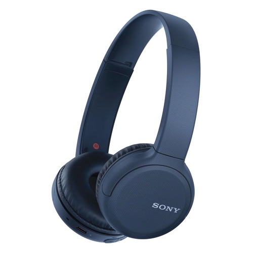 Наушники с микрофоном SONY WH-CH510, Bluetooth, накладные, синий [whch510l.e]