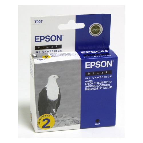 Картридж (двойная упаковка) EPSON T007, черный [c13t00740210]