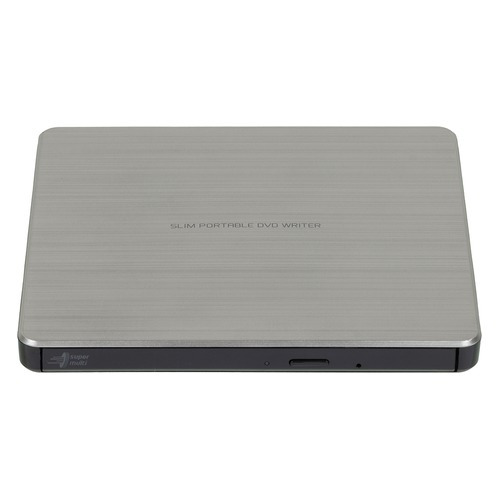 Оптический привод DVD-RW LG GP60NS60, внешний, USB, серебристый + черный, Ret