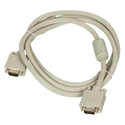 Кабель VGA VGA (m) - VGA (m), ферритовый фильтр , 1.8м, серый