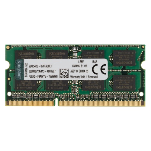 Модуль памяти KINGSTON VALUERAM KVR16LS11/8 DDR3L - 8Гб 1600, SO-DIMM, Ret