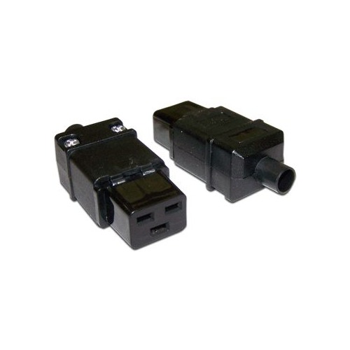 Вилка Lanmaster LAN-IEC-320-C19 IEC 60320 C19 16A 250V black