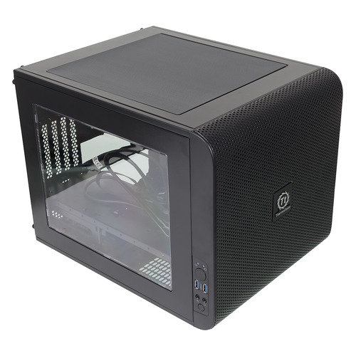 Корпус mATX THERMALTAKE Core V21, Micro-Tower, без БП, черный