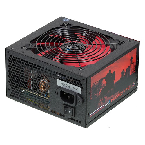 Блок питания AEROCOOL Hero 775, 750Вт, 120мм, черный, retail [750w hero]