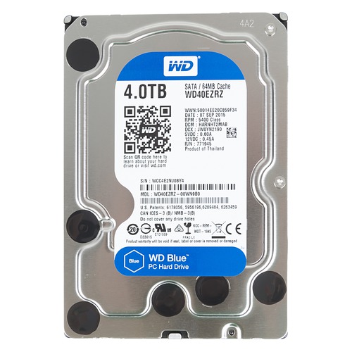 Жесткий диск WD Blue WD40EZRZ, 4Тб, HDD, SATA III, 3.5"